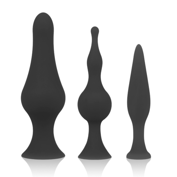 OHMAMA - SCHWARZES SILIKON-ANAL-Plug-Set