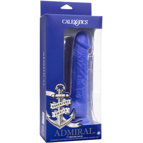 CALEXOTICS - ADMIRAL SAILOR REALISTISCHER DILDO-VIBRATOR BLAU – Bild 5