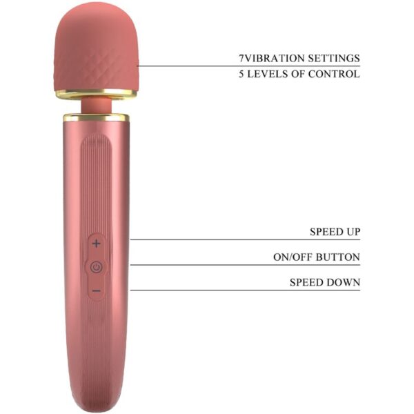 PRETTY LOVE - MASSAGER 7 VIBRATIONSMODI ROSA – Bild 8