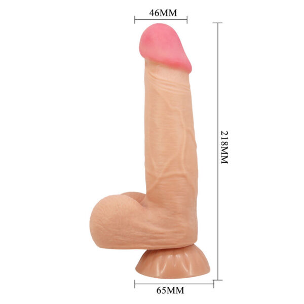 PRETTY LOVE - SLIDING SKIN SERIES REALISTISCHER DILDO MIT GLEITENDEM HAUT-SAUGNAP 21,8 CM – Bild 3