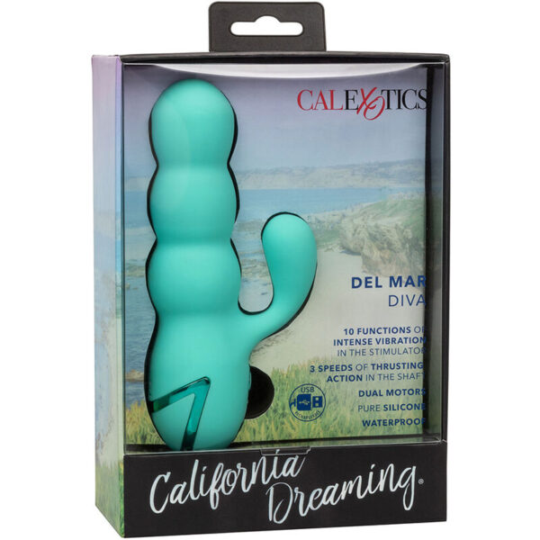 CALEXOTICS - DEL MAR DIVA VIBRATOR RABBIR AQUA GRÜN VON CALIFORNIA DREAMING – Bild 13