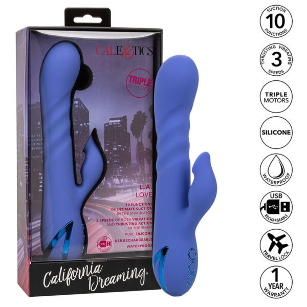 CALEXOTICS - LA LOVE VIBRATOR & SUCKER BLAU VON CALIFORNIA DREAMING – Bild 2