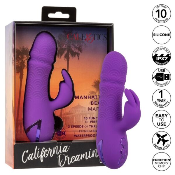 CALEXOTICS - MANHATTAN BEACH MARVEL VIBRATOR RABBIT LILA VON CALIFORNIA DREAMING – Bild 9