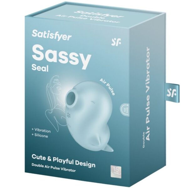 SATISFYER - SASSY SEAL STIMULATOR & VIBRATOR BLAU – Bild 6