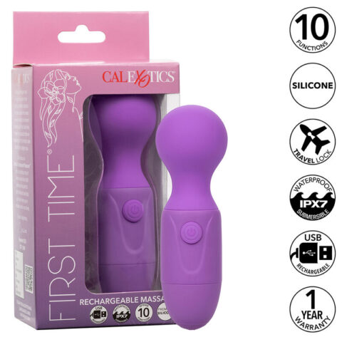 CALEXOTICS -  FIRST TIME WIEDERAUFLADBARES MASSAGERÄT 10 VIBRATIONEN LILA