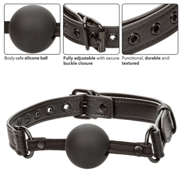 CALEXOTICS - NOCTURNAL BALL GAG SILIKON SCHWARZ – Bild 4