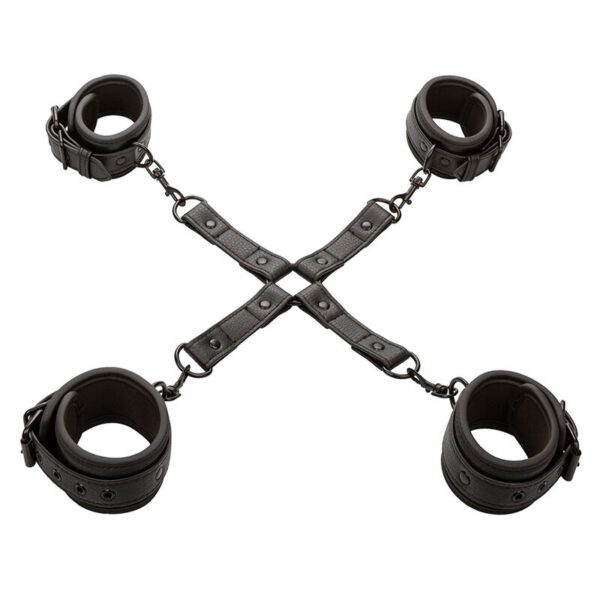 CALEXOTICS - NOCTURNAL HOG TIE CONNECTOR CUERO EINSTELLBAR SCHWARZ – Bild 2