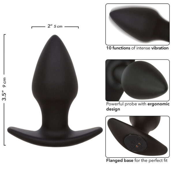 CALEXOTICS - ROCK BOTTOM PERFECT ANAL PLUG 10 VIBRATIONEN SILIKON SCHWARZ – Bild 7