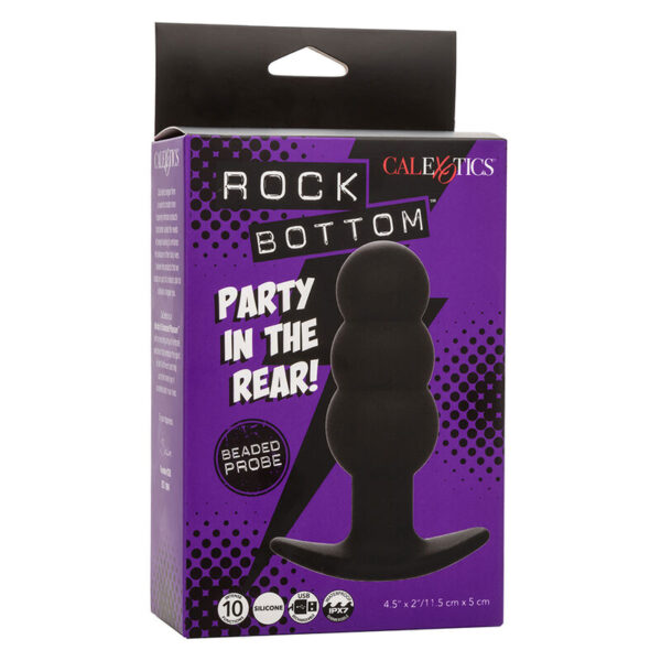 CALEXOTICS - ROCK BOTTOM ANAL PLUG MIT PERLEN 10 VIBRATIONEN SILIKON SCHWARZ – Bild 10