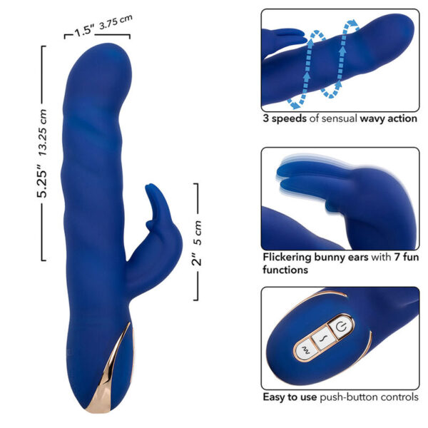 CALEXOTICS - JACK RABBIT VIBRATOR WELLENBEWEGUNG BLAU – Bild 7