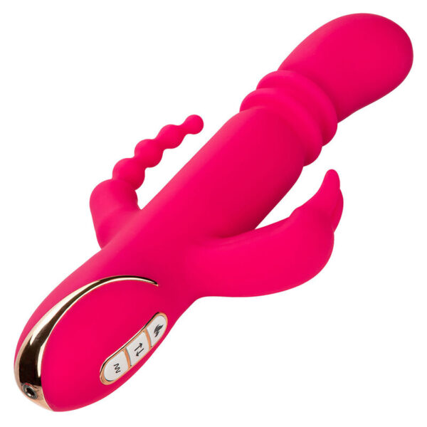 CALEXOTICS - JACK FANTASY DREIFACH BEHEIZTER VIBRATOR RABBIT ROSA – Bild 3