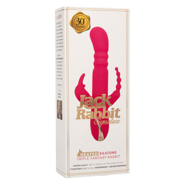 CALEXOTICS - JACK FANTASY DREIFACH BEHEIZTER VIBRATOR RABBIT ROSA – Bild 10