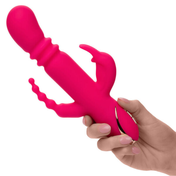 CALEXOTICS - JACK FANTASY DREIFACH BEHEIZTER VIBRATOR RABBIT ROSA – Bild 6