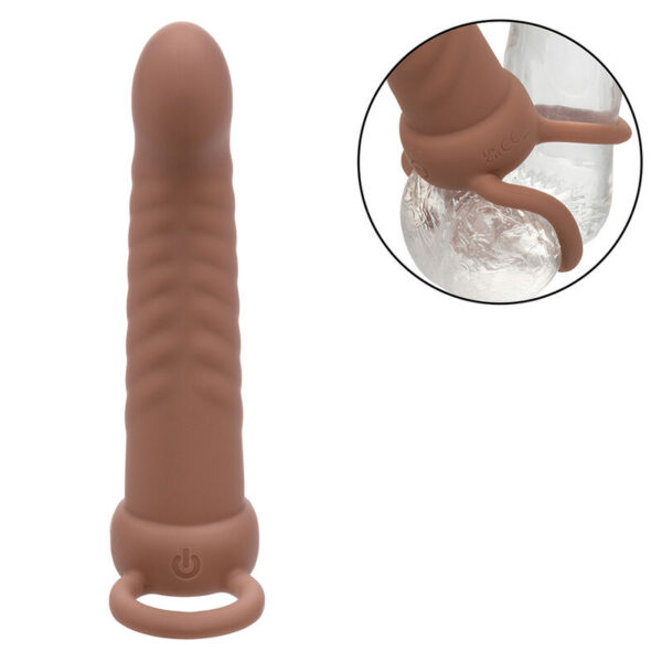 CALEXOTICS - MAXX RIBBED DUAL PENETRATOR 10 VIBRATIONEN BRAUN – Bild 6