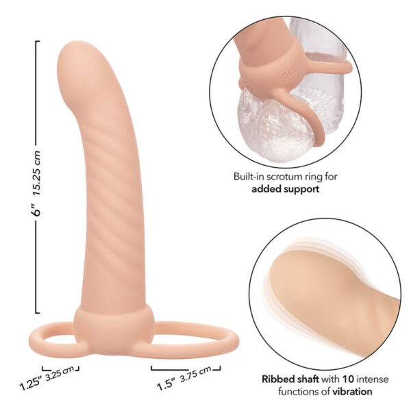 CALEXOTICS - MAXX RIBBED DUAL PENETRATOR 10 VIBRATIONEN FLEISCH – Bild 9