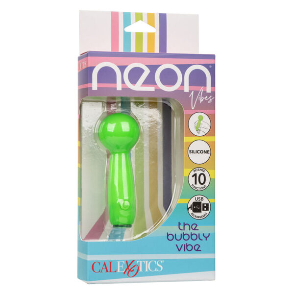 CALEXOTICS - NEON VIBES THE BUBBLY VIBE MINI-MASSAGER 10 VIBRATIONEN GRÜN – Bild 10