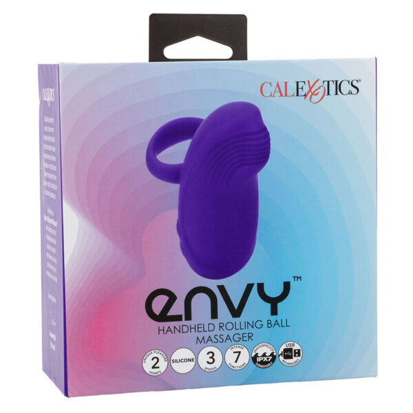 CALEXOTICS - ENVY HANDMASSAGER MIT ROLLBALL, 7 VIBRATIONEN, LILA – Bild 10