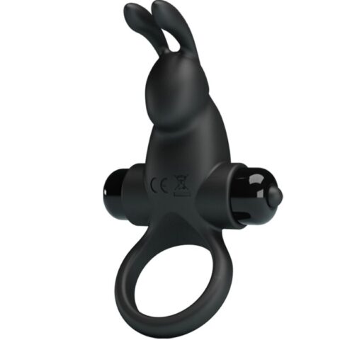 PRETTY LOVE - VIBRATIONSRING + RABBIT-KLITORIS-STIMULATOR 10 VIBRATIONEN SCHWARZ