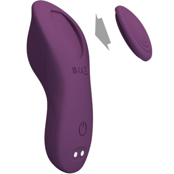 PRETTY LOVE - MANE LAY ON CLITORIS MASSAGER 10 VIBRATIONEN FERNBEDIENUNG LILA – Bild 3