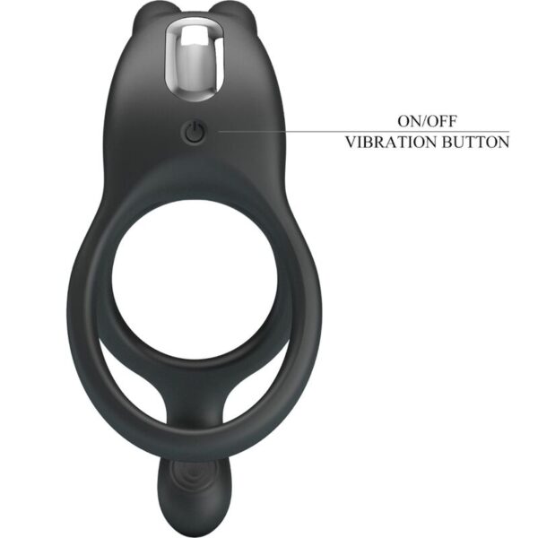 PRETTY LOVE - SETH DOPPEL-VIBRATIONSRING RABBIT 7 VIBRATIONEN SCHWARZ – Bild 7